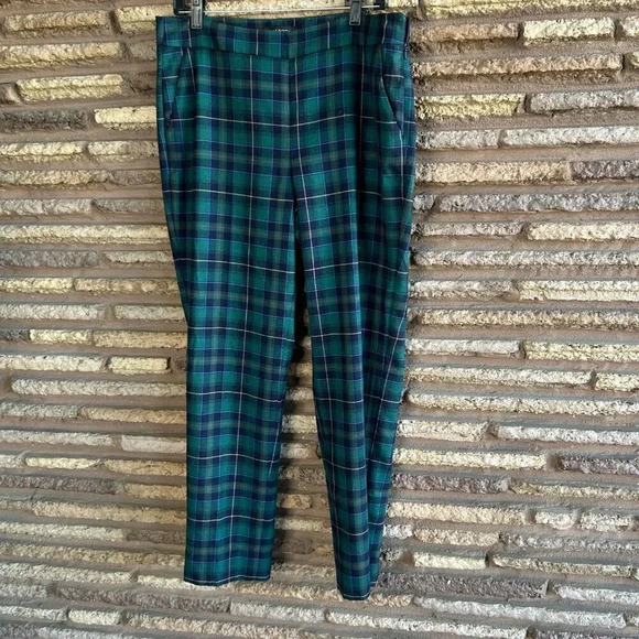 Talbots Heritage Vintage Tartan Plaid Size Zip Straight Leg Pants Size 12 - Picture 7 of 7